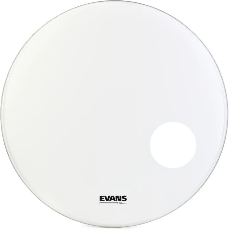 Evans EQ3 Smooth White Resonant Resonant Bass Drumhead - 24 inches