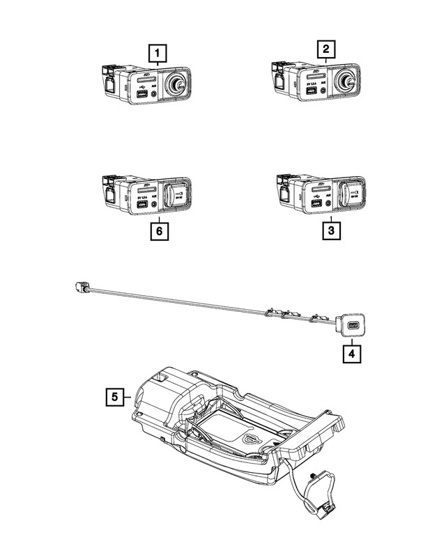 Genuine Mopar USB Cable 68225325AA