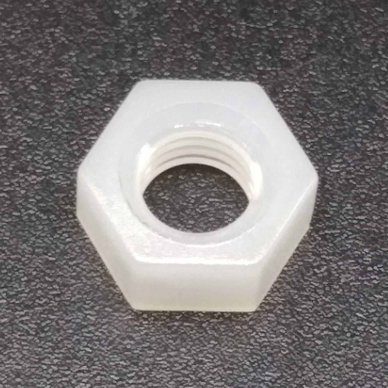 500pcs M2.5 Metric Thread Insert Screw Fastener White Nylon Hex Nut