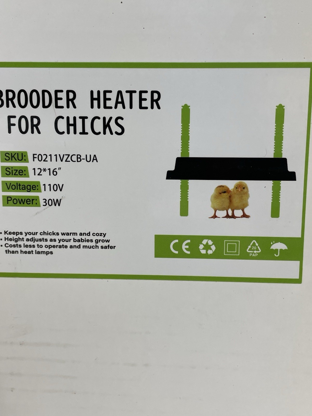Brooder Heater For Chicks 12"x16"