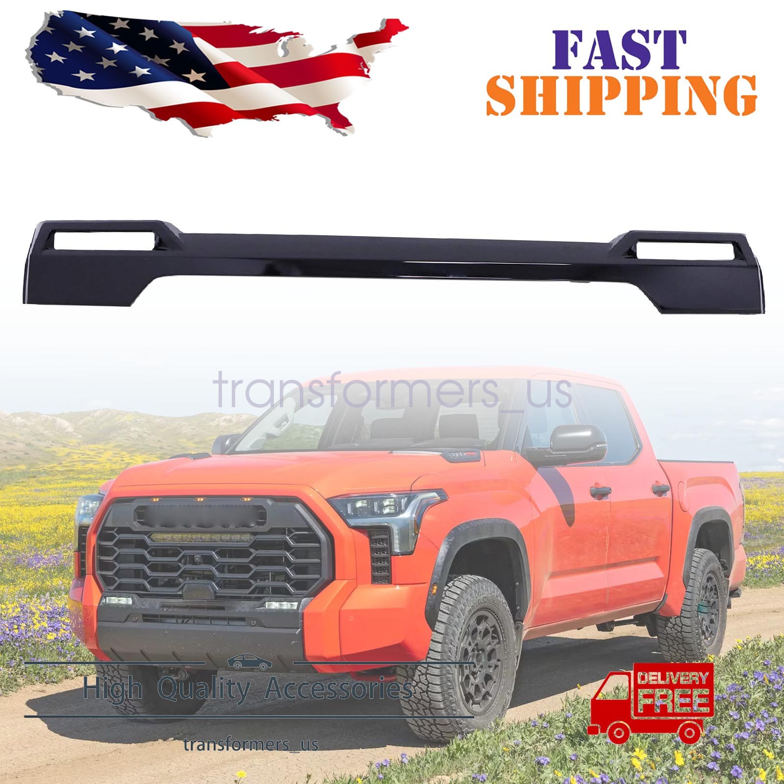 For 2022-2023 Toyota Tundra 539310C140 Front Lower Center Bumper Cover Black