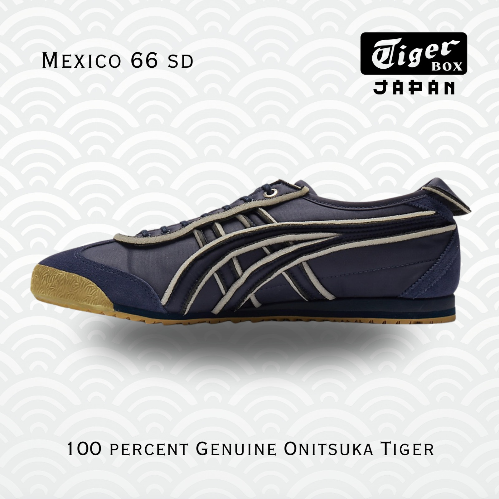 AUTHENTIC ONITSUKA TIGER MEXICO 66 SD PEACOAT/PEACOAT + FREE GIFT KIT!
