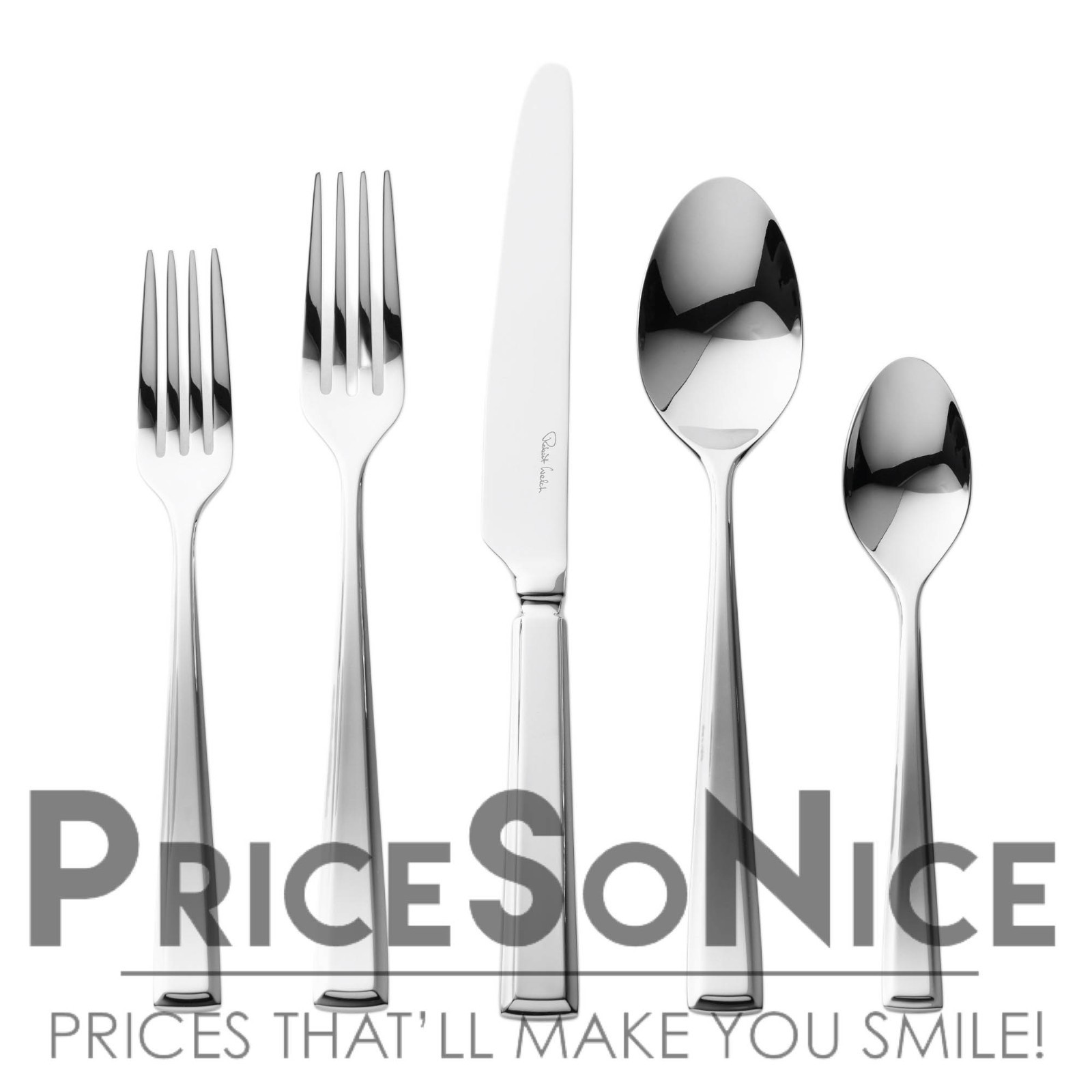 Robert Welch Fairford Mirror 5pc Flatware Set Stainless Steel MSRP $50