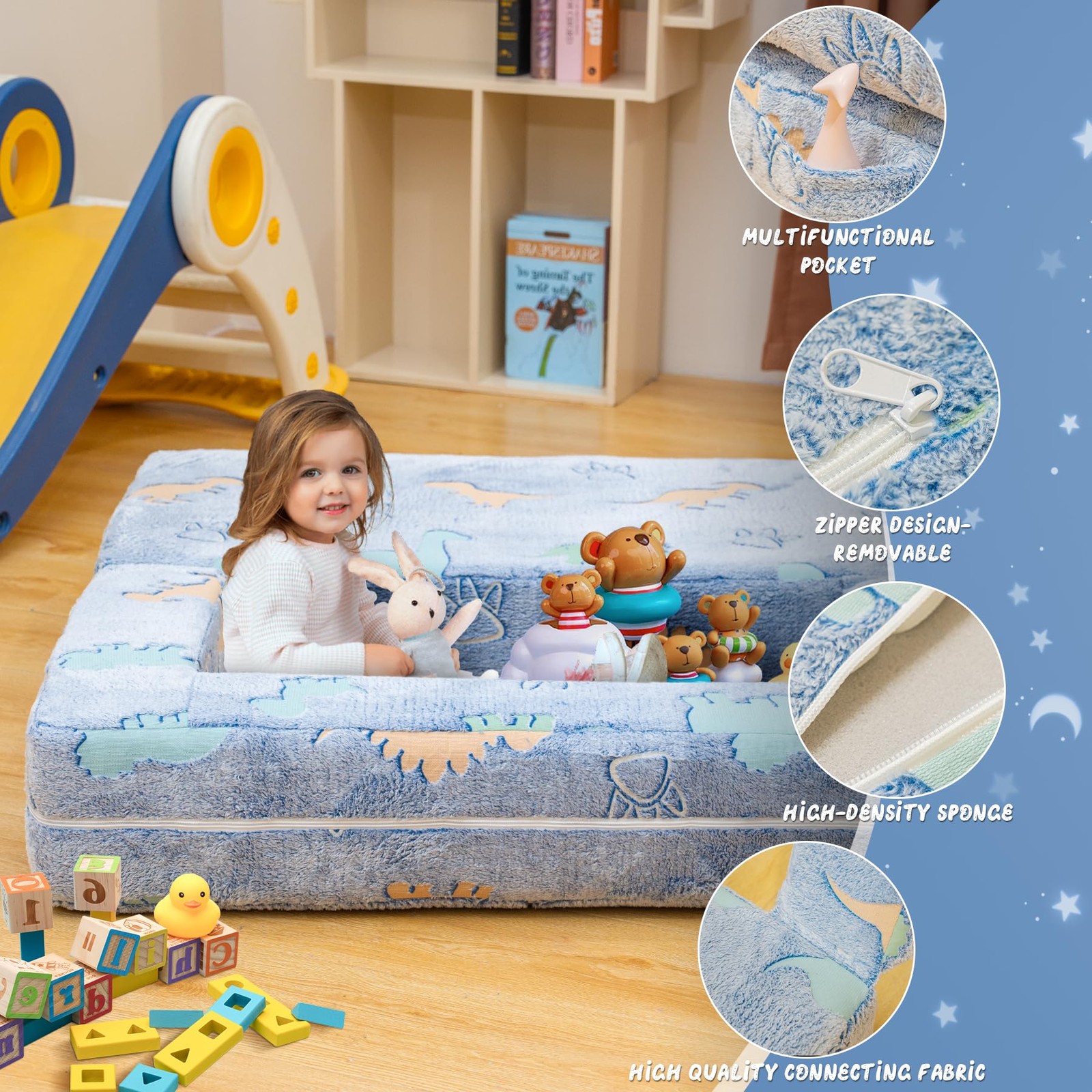 Couch, Glow in The Dark Play Couch Fold Out Couch, Fold Out Couch for playroo...