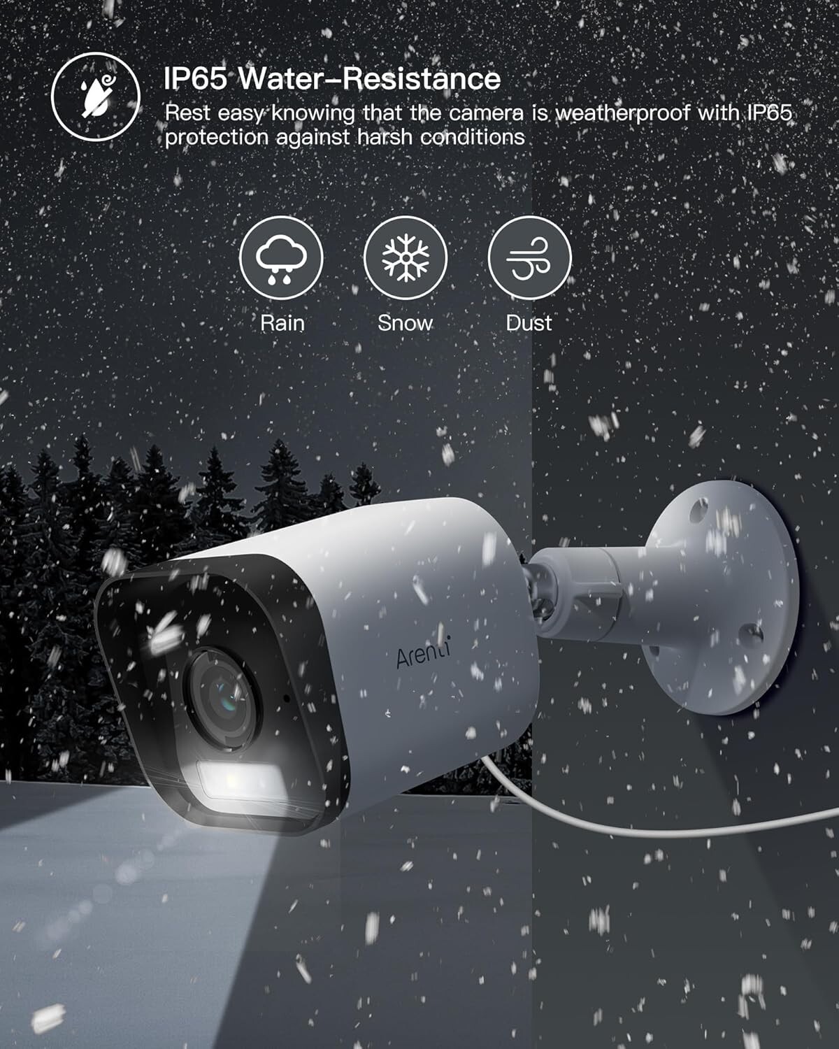 ARENTI 4MP 2.5k Outdoor Wireless Security Camera, ( PLUG IN..} 2PACK!!!!