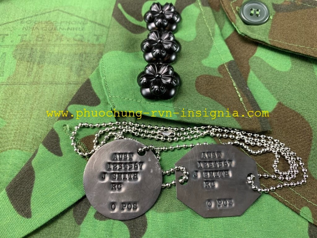 Oxidised Brass Vietnam War Era Australian Army Dog Tag ID Disc Personalised a