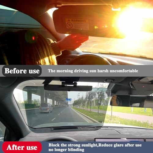 Car Sun Visor Extender, Sun Blocker, Clip on Car Windshield Visor 2PCS