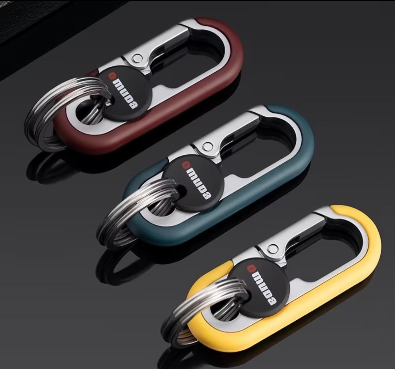 OMUDA Luxury Car Keychain - Heavy Duty Zinc Alloy Carabiner Key Ring