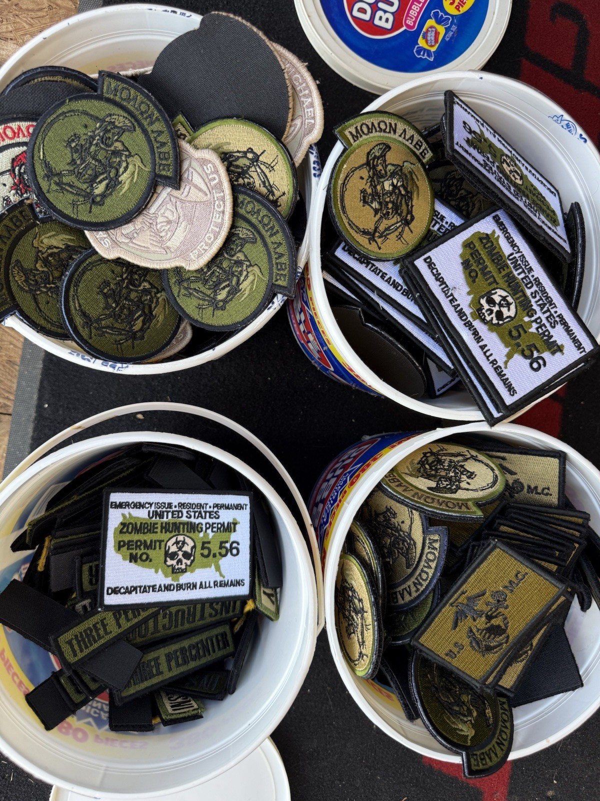 10 PC Random Tactical Morale Patch Lot - Hook and Loop Backing - Free Shipping!!