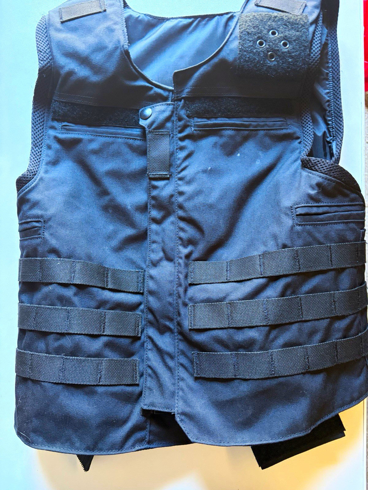Black Tactical Vest Chest Rig, One Size, Adjustable Nylon, Unisex Adults