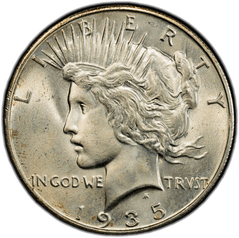 1935-S $1 PCGS MS 65 CAC