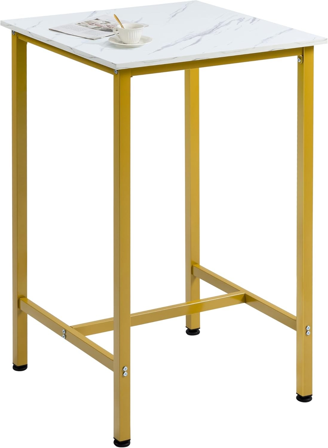 Bar Table Set 23.6" Pub Table High Top Table Square Bar Height Table Bar Table