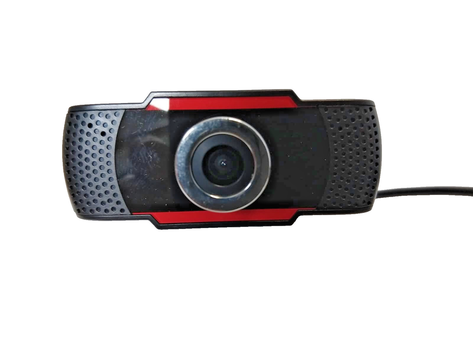 HD 1080P Webcam Black with Red Accents USB Video Camera Built-in Mic Clip 3b/b1