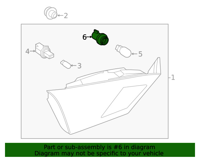 Genuine Nissan Backup Lamp Bulb Socket 26254-6CA0A