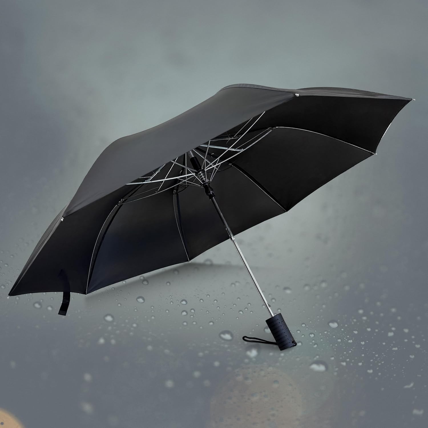 Weather Station Automatic Rain Umbrella, Windproof, Lightweight, and...
