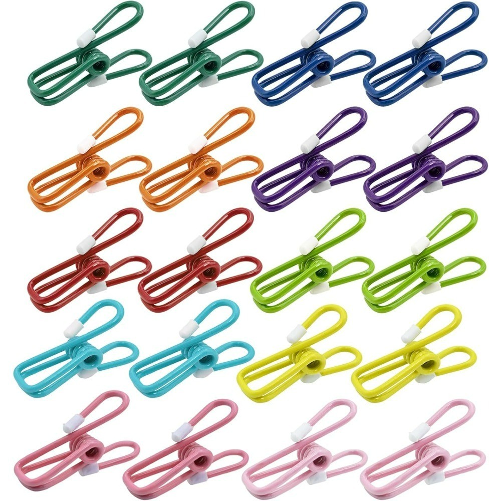 Stainless Steel Clothespins 55mm 20 Pack Metal Clips for Laundry Outdoor Drying
