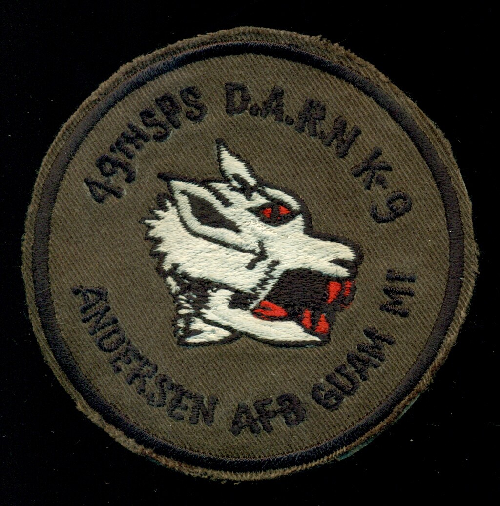 USAF 49th Security Police Squadron K-9 Andersen AFB Guam Patch CT1