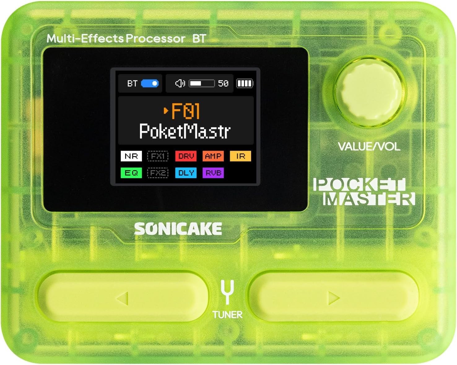 Portable Multi Effects Pedal - Transparent Green