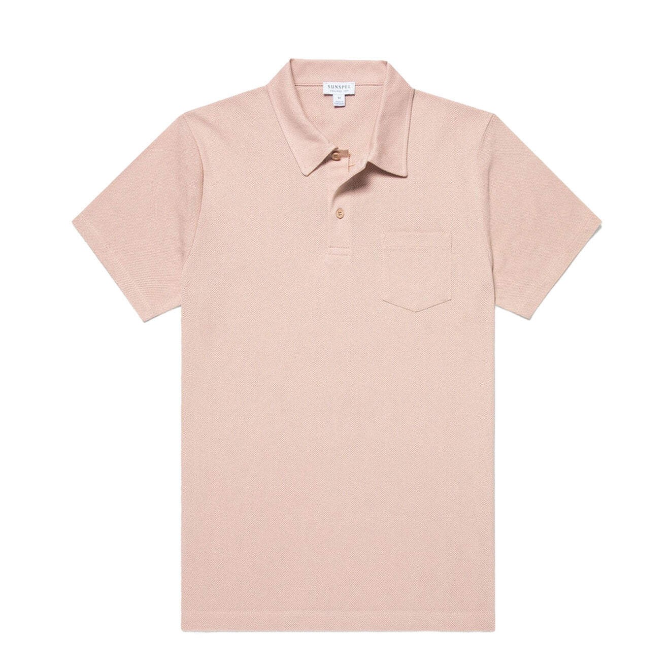 Sunspel SS Riviera Polo Pale Pink