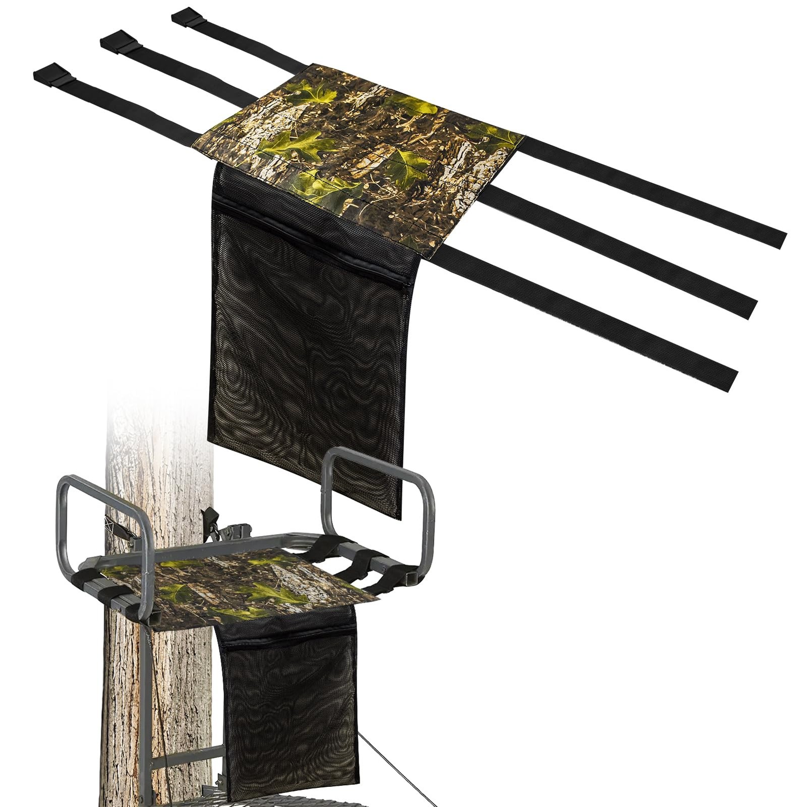 Camo Tree Stand Seat Replacement with Pocket, 16 X 12Inch Lightweight Replacemen