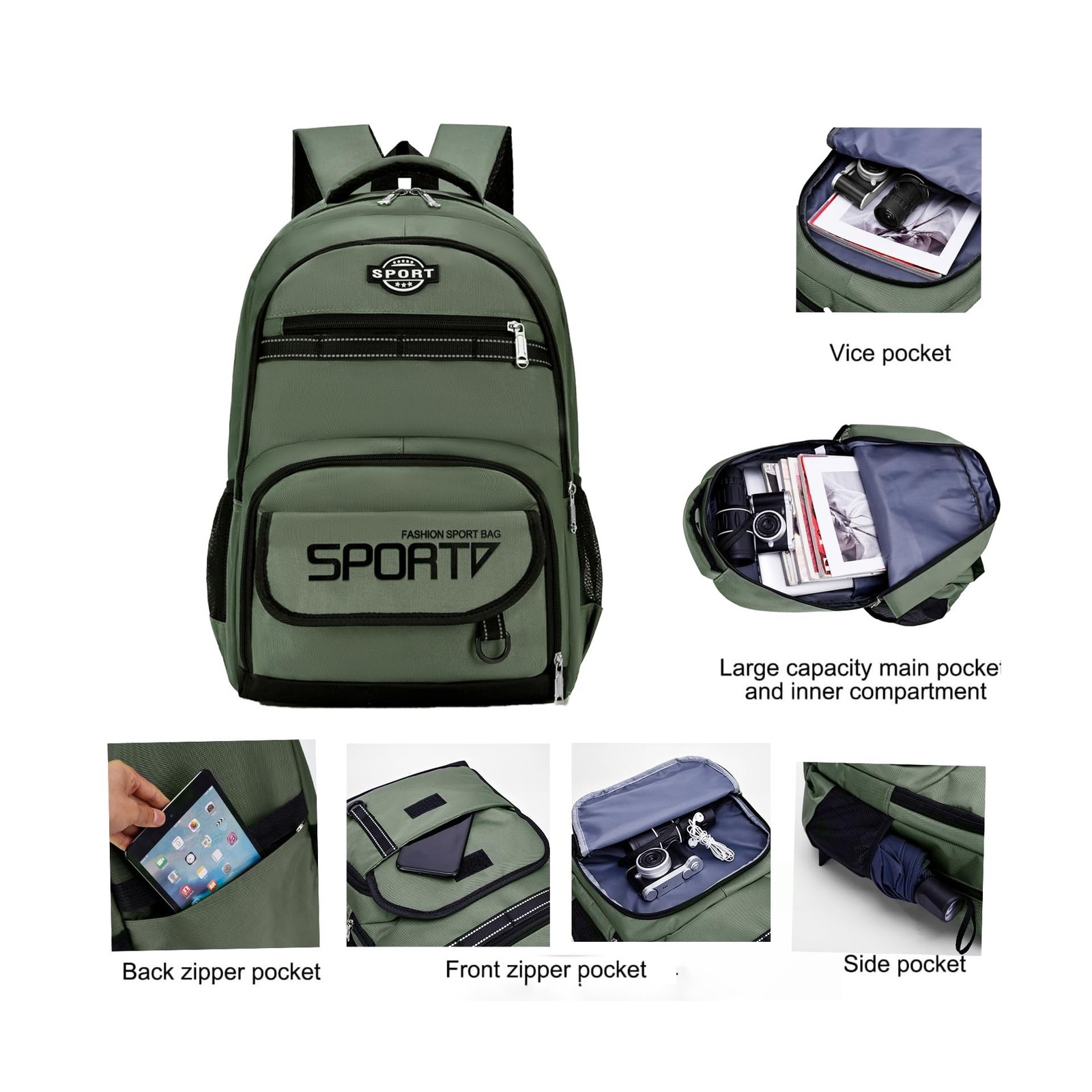 laptop backpack-Travel Backpack with Spacious Bag for Weekend Trips,Hiking,Ca...