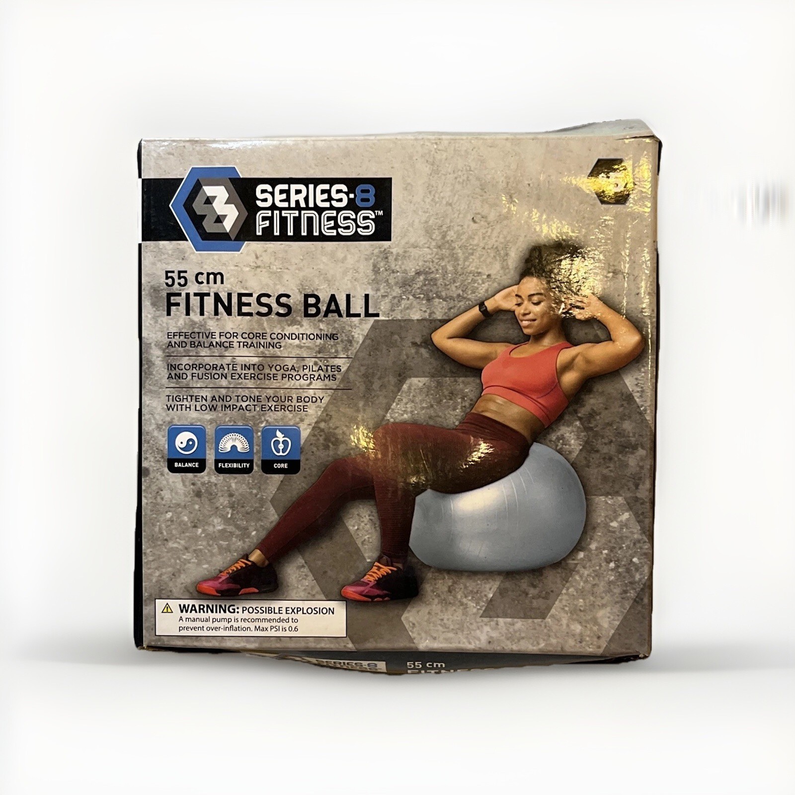 *NEW* Series-8 Fitness 26"/65cm Fitness Ball - Strengthen Core + Flexibility
