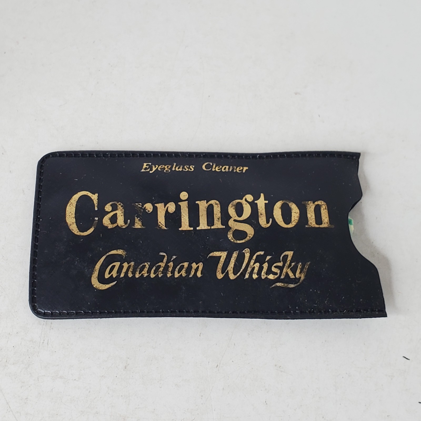 Vintage Carrington Canadian Whisky Eyeglass Cleaner Advertising Travel Kit