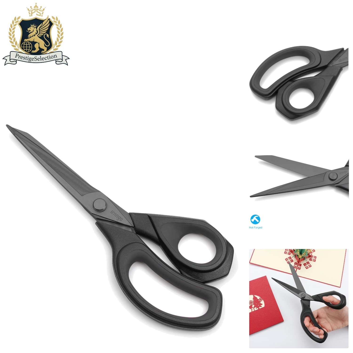 Sharp 8.5” Forged Stainless Steel Scissors - Ambidextrous Design for All Tasks