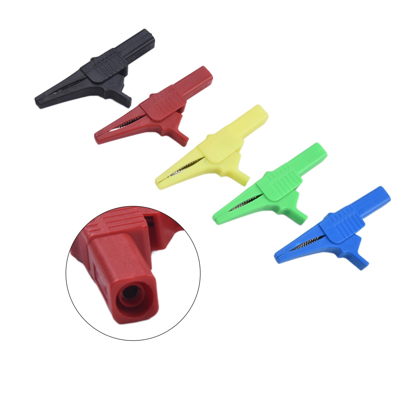 5PCS Copper Crocodile Clips with 1000V32A Rating Perfect for Multimeter Testing
