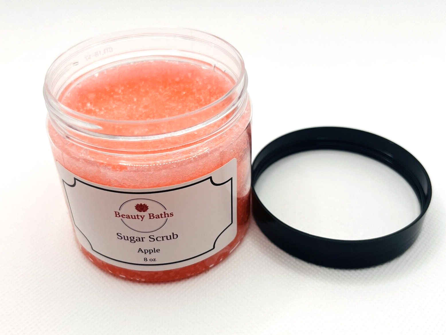 Apple Sugar Scrub Exfoliating Body Scrub gift for her handmade bath scrub