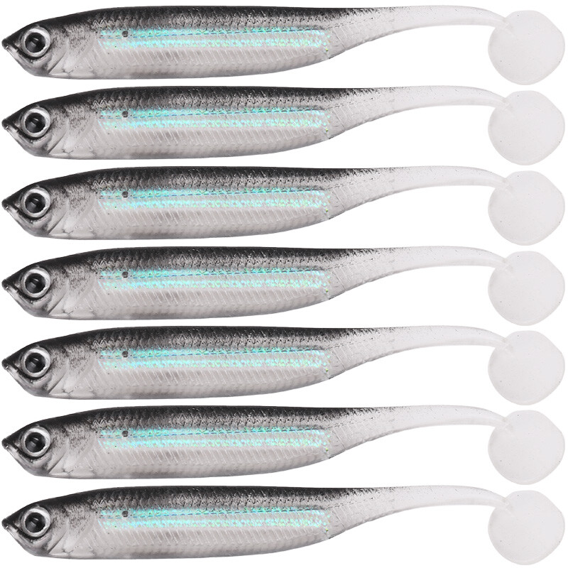 10Pcs Realistic Swimbait Soft Plastic Fishing Lures Paddle Tail For Bass Trout