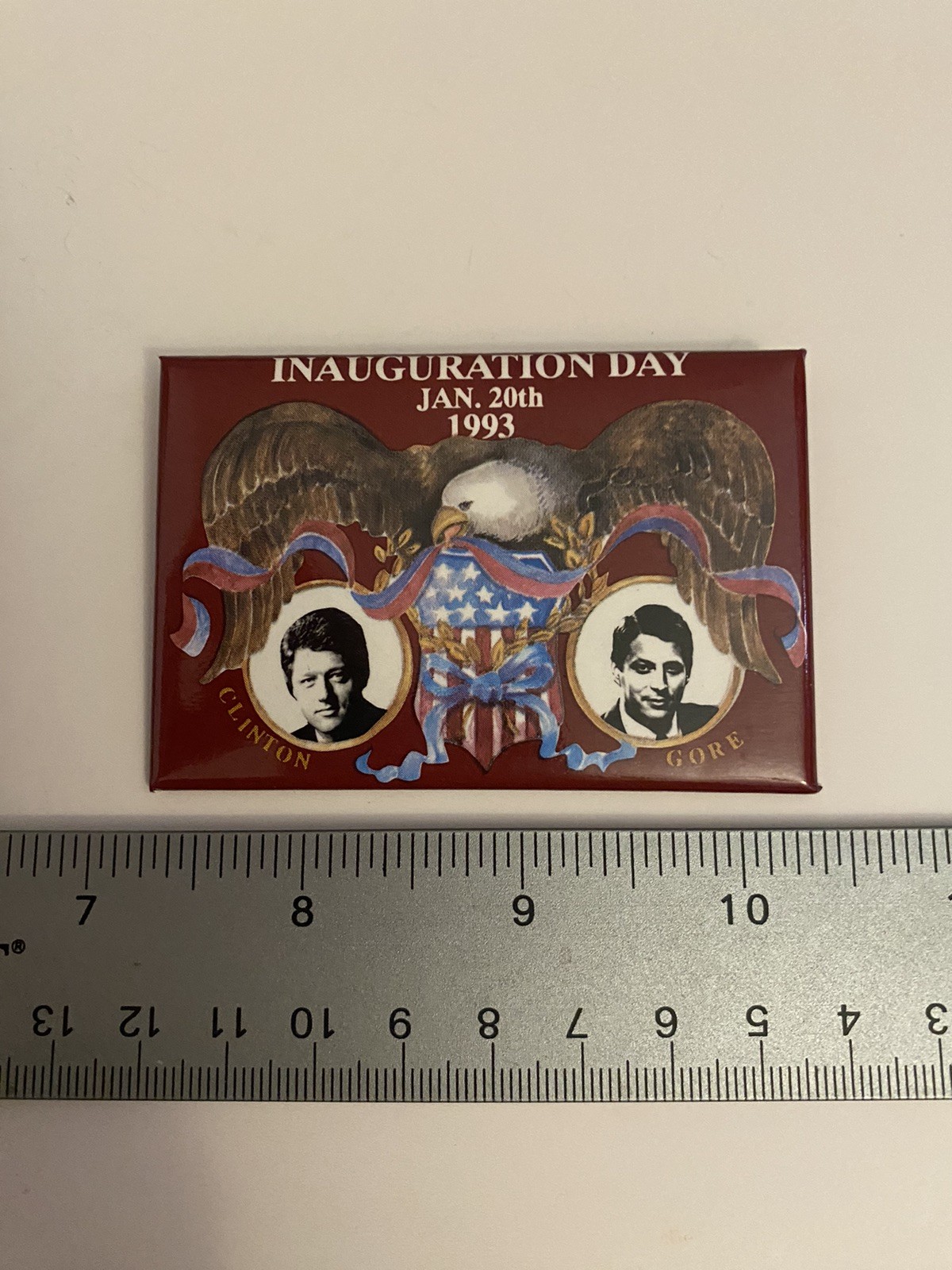 Inauguration Day 1993 Clinton Gore Pin Back Button P112