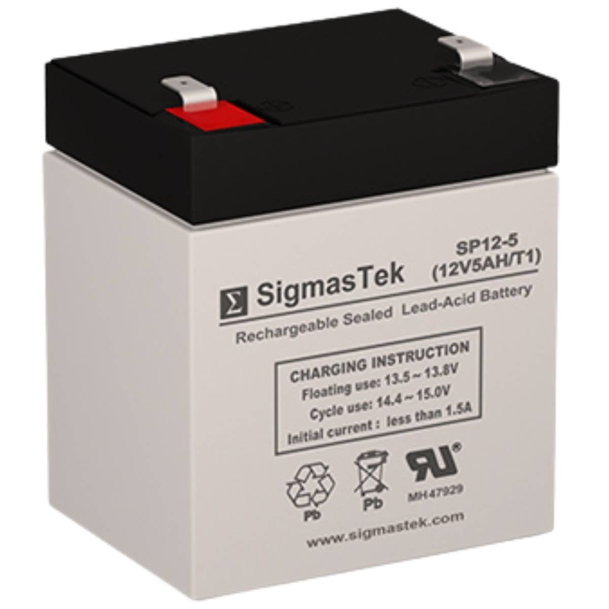 12V 5Amp Battery Replacement for Mighty Max ML5-12 by SigmasTek SLA Rechargeable