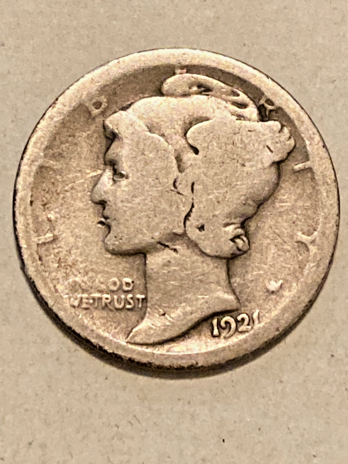 1921 Silver Mercury Dime Nice