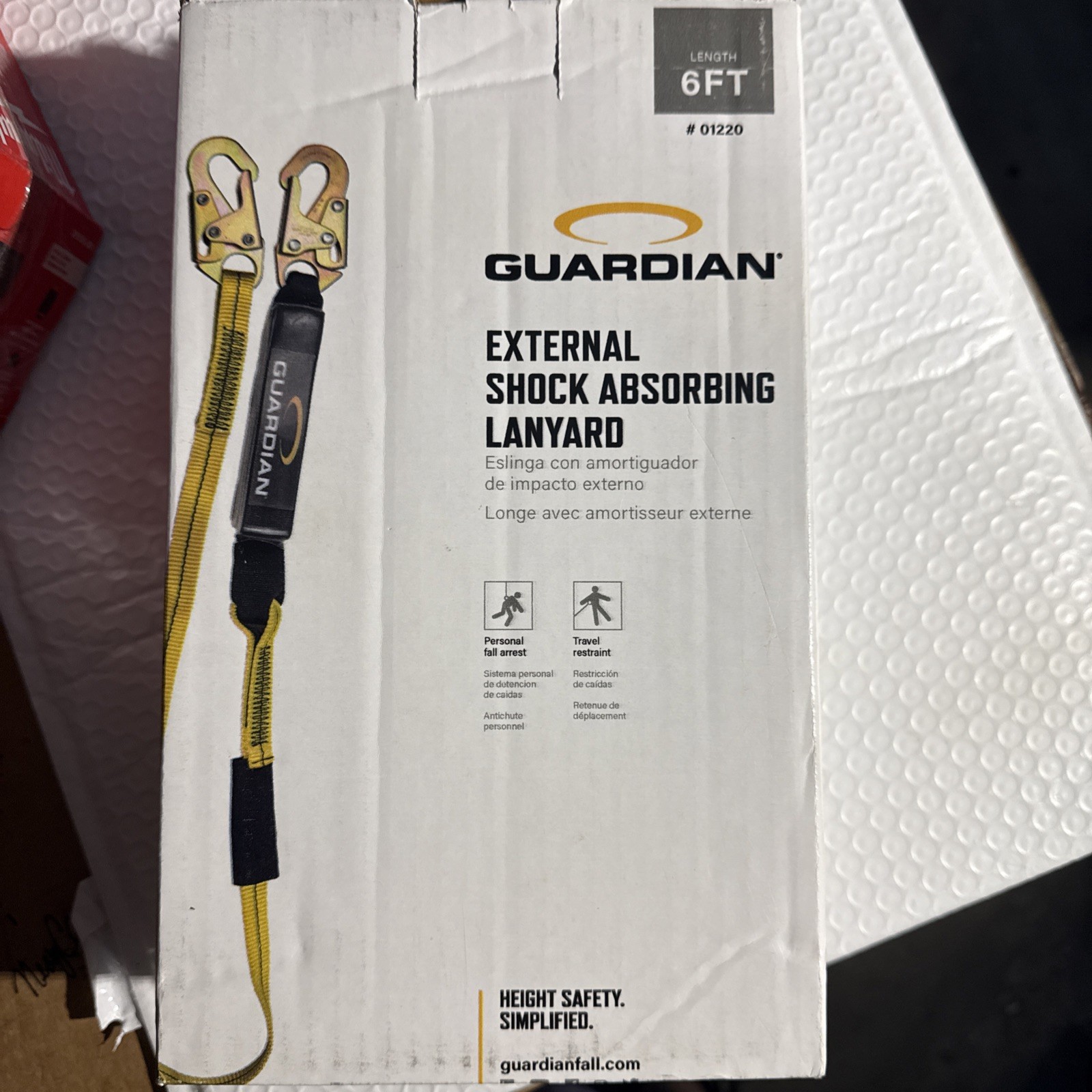 Guardian Fall Protection 01220 External Shock Lanyard