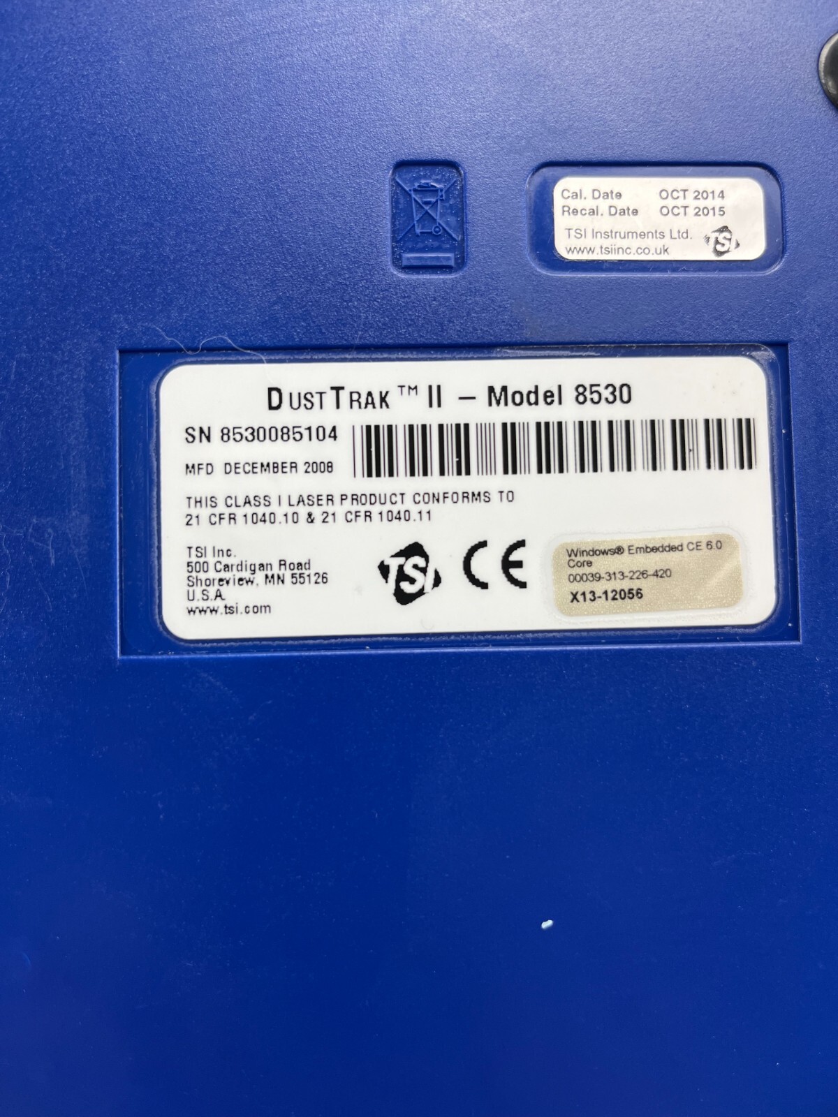 TSI DustTrak II Aerosol Monitor 8530
