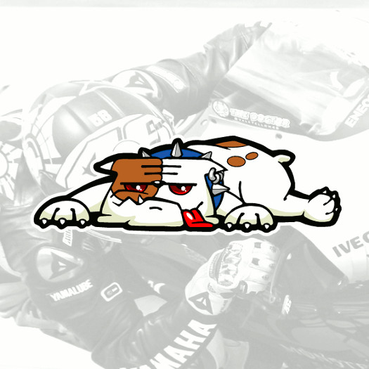 Rossi Sticker BullDog Vinyl decal #2 motogp dog Pegatina  Aufkleber Stickers