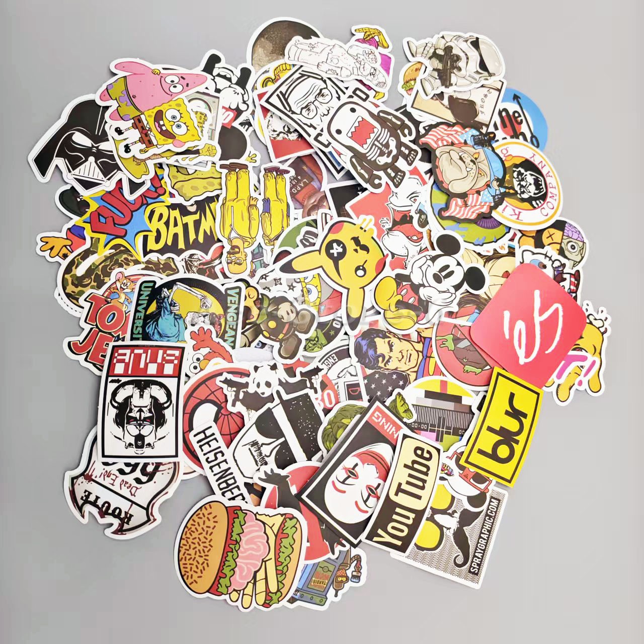 100X cool brand sticker stickers Vinyl Skateboard Luggage Pack Logo Decals