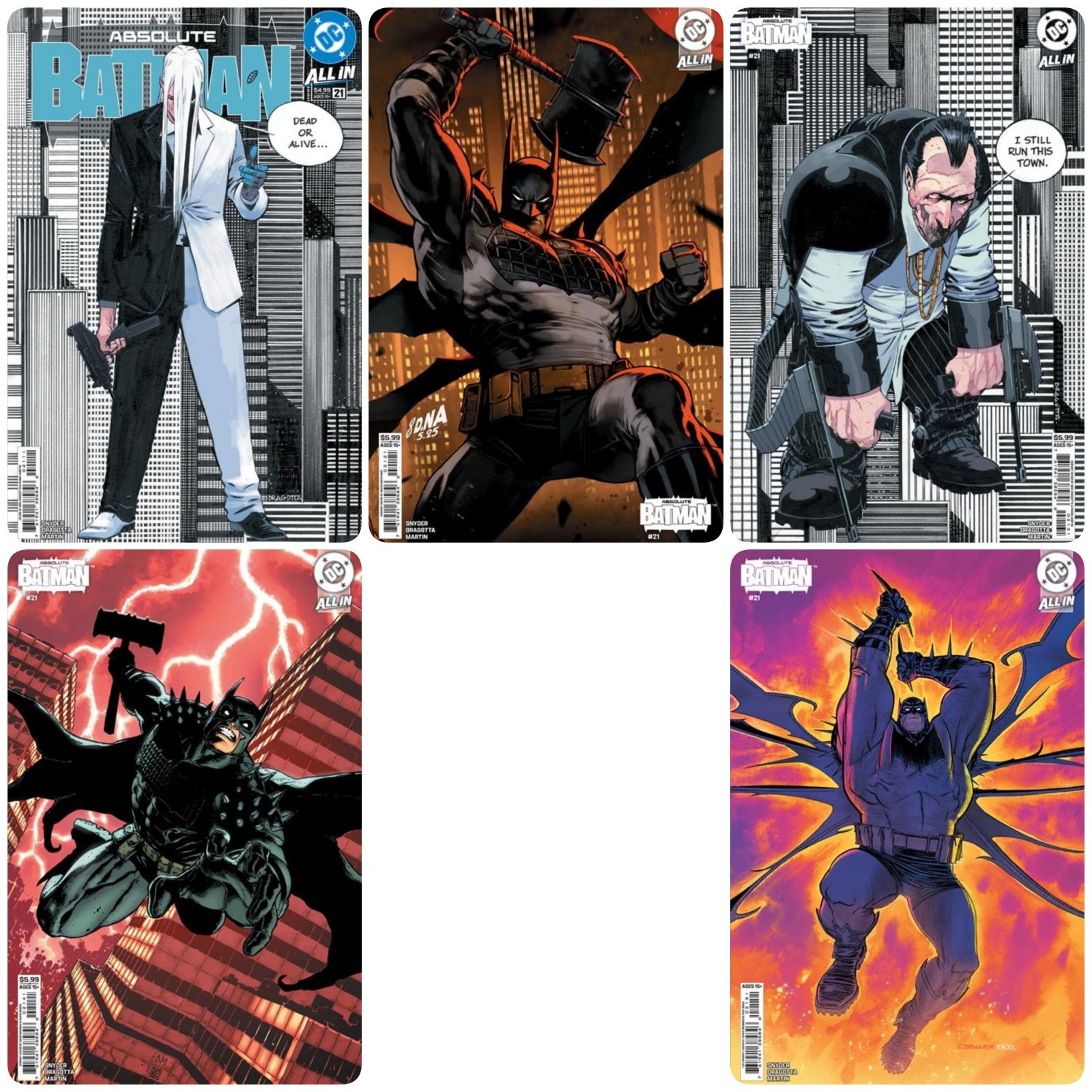 ABSOLUTE BATMAN #21 **COVER SELECT** [1:25] PRE-SALE 06/17/26