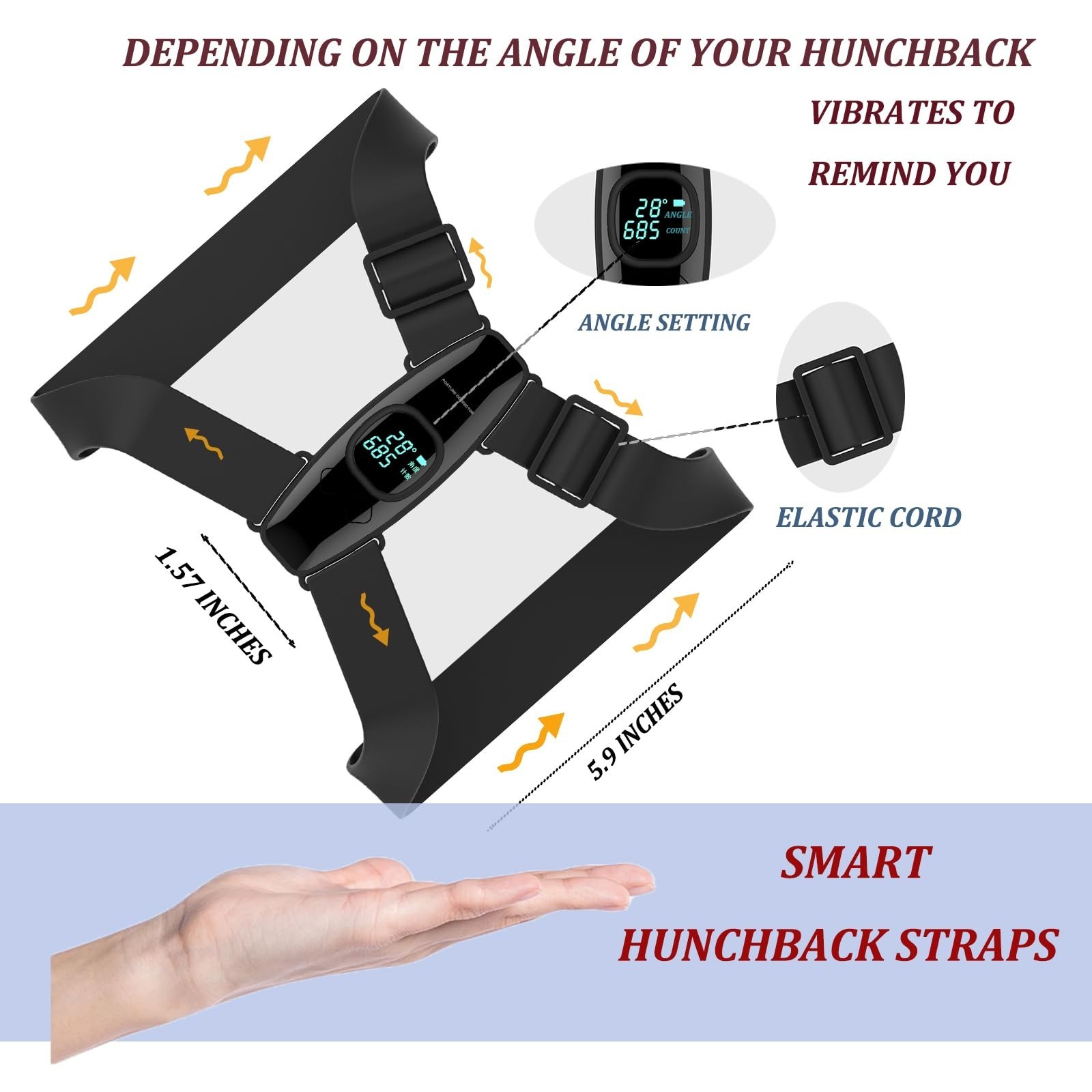 Upgraded Smart Posture Corrector Adjustable Posture Correction Angle with Vib...