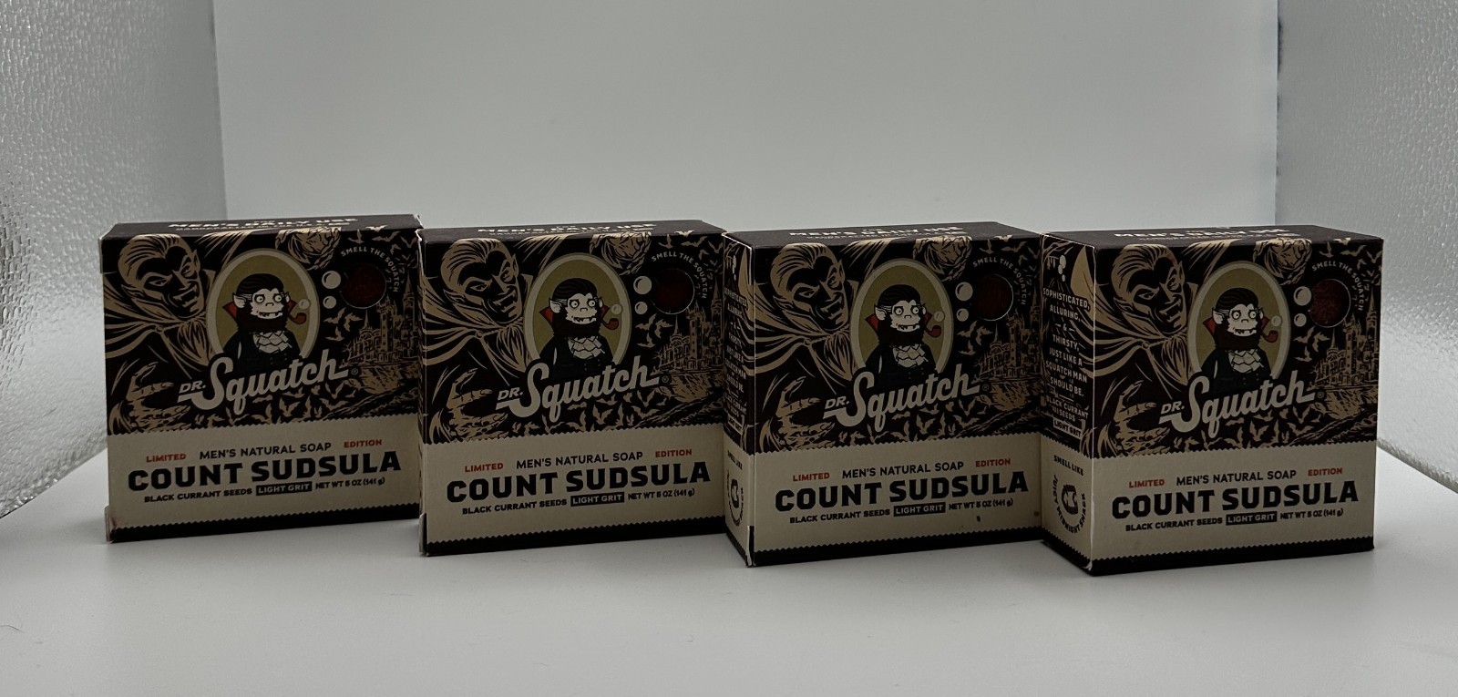 Lot of 4 Bars of Dr. Squatch Soap Count Sudsula ** Limited Edition **
