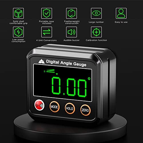 Magnetic Digital Angle Finder Protractor Inclinometer - Mini Digital Level An...