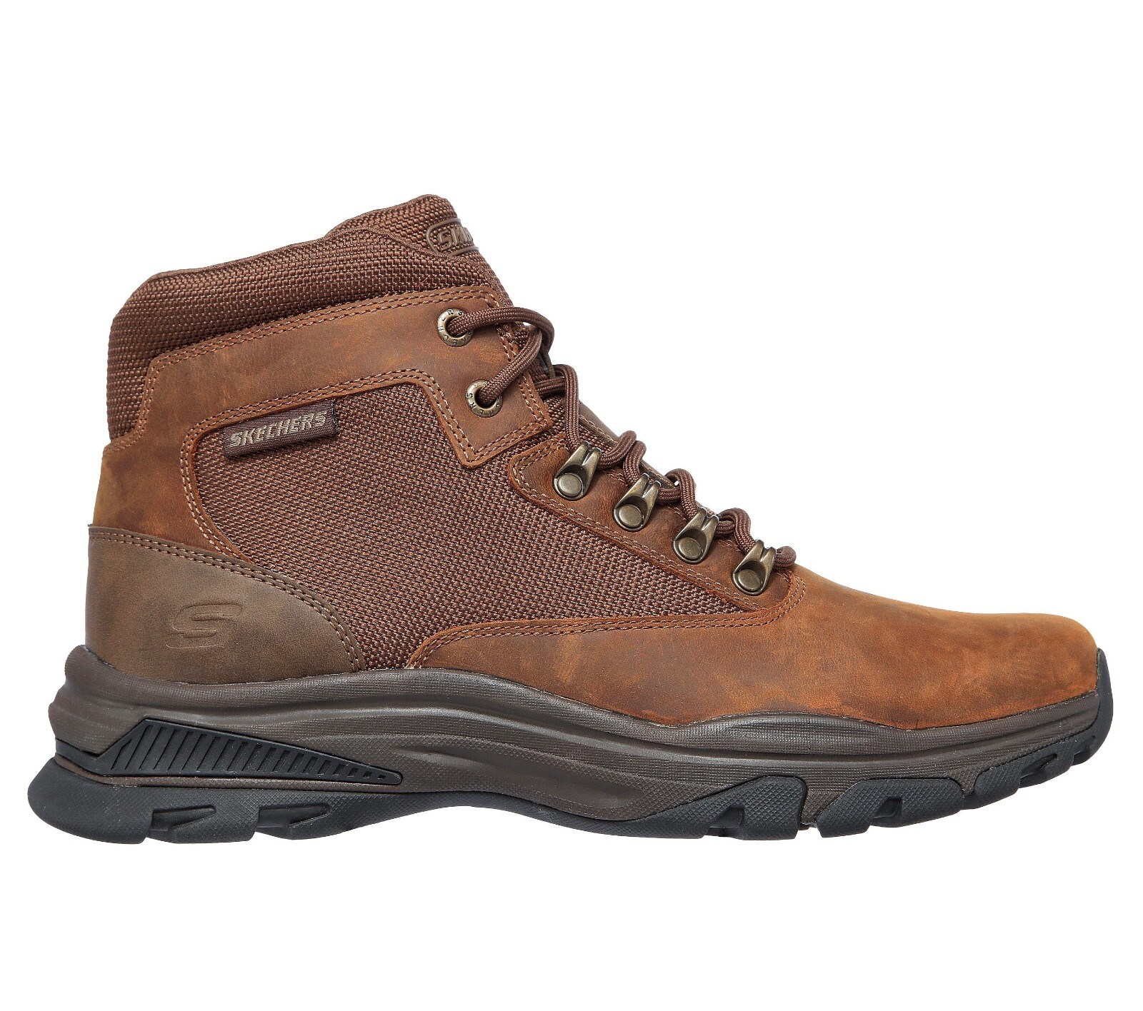 Men's SKECHERS Relaxed Fit: Ralcon Lorken Boot, 204218 /CDB Multi Sizes Dk Brown