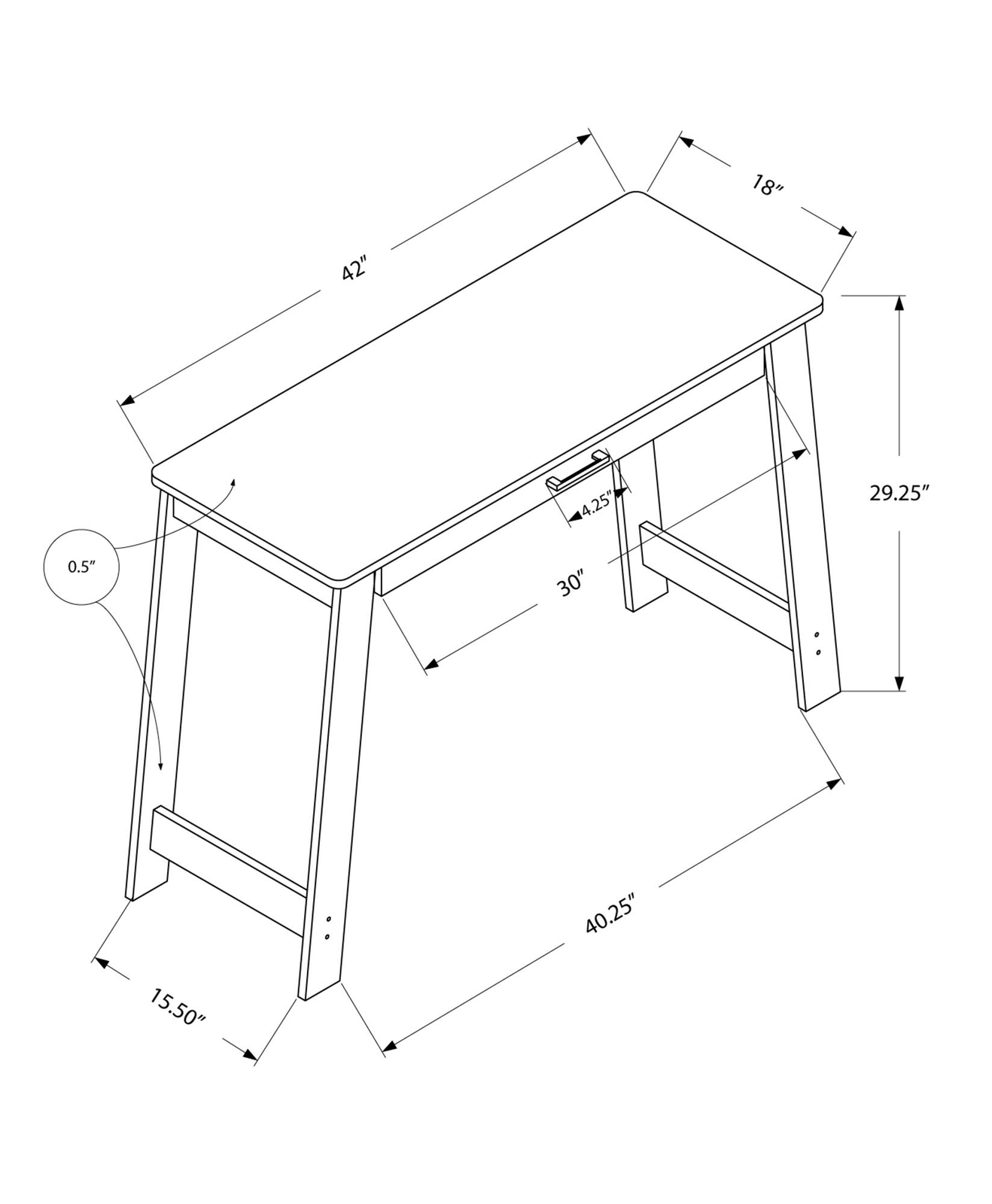 18 Brown Computer Desk