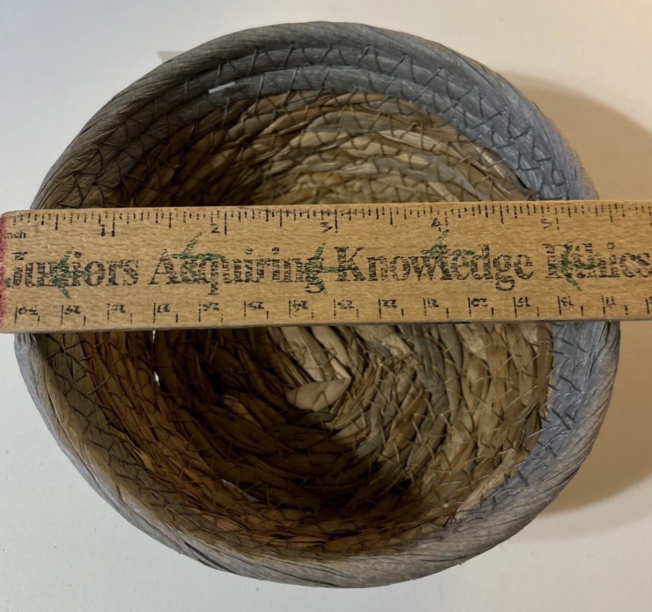 Woven Basket Small Wicker Dish Round 5.5” X 2.5”