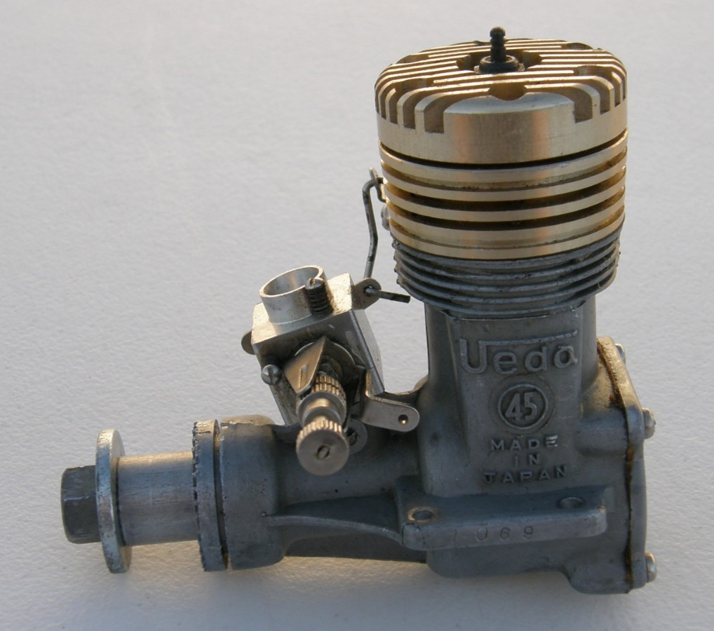 Rare 1960's Ueda Cougar 45 RC Gold Head GAS/NITRO Model Airplane Engine