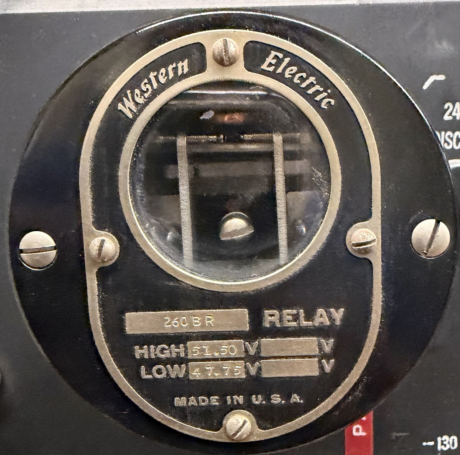 Vintage Western Electric 260ER Voltage Relay 51.5V/47.75V Bell System -48V USA