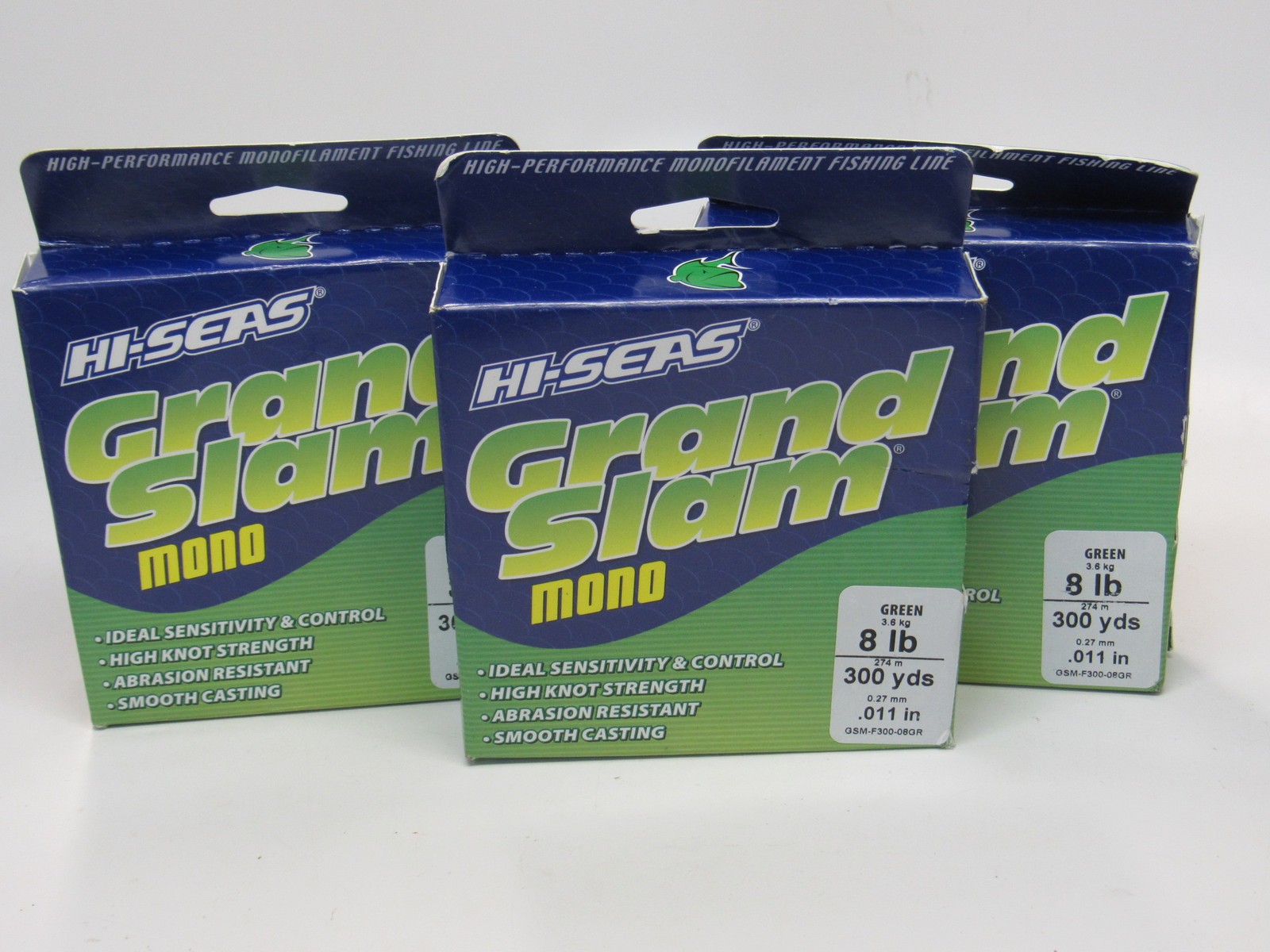 Lot of 3 Hi-Seas Grand Slam Monofilament Line