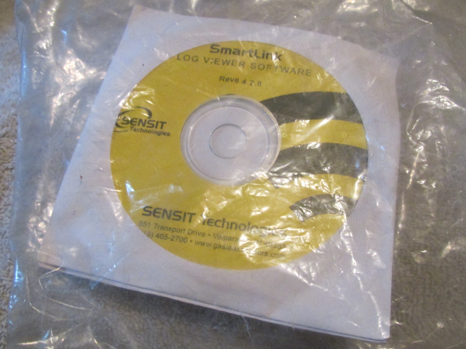 Sensit Technologies SmartLink Log Viewer Software disc & connector cord Cable