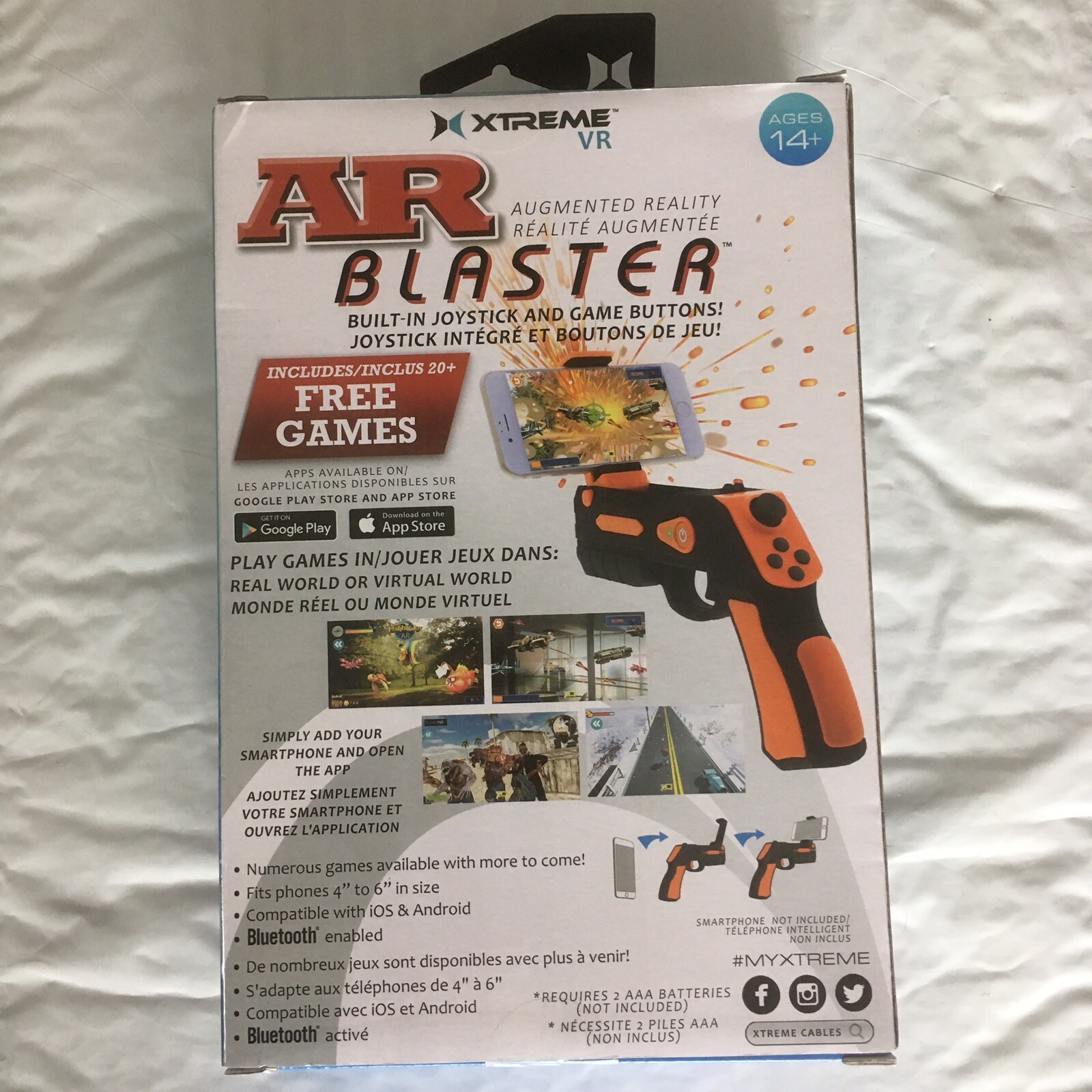 Xtreme VR Augmented Reality Blaster Builtin Joystick Bluetooth Control Free Game